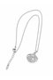 316L Steel Chain Silver Color Zircon Stone Pearl Detail Oyster Necklace - 4
