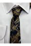 Interview Woven Fabric Patterned Thin Tie - 2