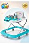 Baby Walker Turquoise with Activity Tray, Removable Canopy & Wheels for 6-18 Months