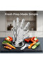 9-Piece Kitchen Knife Set with Stand, Professional Chef Knives for Home Cooking, Sharp Blades with Ergonomic Handles, Includes Scissors, Peeler and Sharpener for Daily Prep - 7