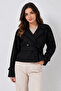 Belted Short Trench Coat B5970 Black - 3