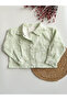 Girl's Mint Green Floral Patterned Jacket and Trousers Set - 4