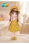 70cm Soft Plush Doll with Hat, Braided Hair & Colorful Dress - Oversized Collectible Fashion Doll Set - 3
