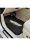 74 * 50cm 5 Pcs Set Car Floor Mats, Carpeted Floor Car Mat with black Rubber Design & Built-in Heel Pad, Anti-Slip Waterproof Car Mats, Front, Rear & Center Mats (Black) - 4
