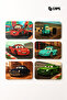 6 Pieces Cute Racing Cars Puzzle Set 16 Pieces Educational Children's Puzzle 3 Years+ 12X18 cm - 2