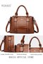 Leather Women Shoulder Bag Women's Handbag Elegant Patent Leather Bag Waterproof Handbag Shoulder Ba - 3