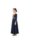 D'Daniela - Royal Kaftan with Gold Embroidery- Navy Blue - 8Y to 12Y - 2