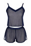 Pure Veil - Light Tulle, Crop Athlete Top, Panties and Shorts Set - 4
