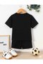 Summer Children's T-Shirt Shorts Unisex (Hip Hop Cat with Hat) - 2