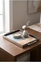 Luxury Glass Presentation Tray with Handles Black Silver Tray 50X31X4 cm - 3