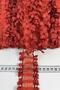 Red Edged Organlisse Organza Ruffle Ribbon – Romantic Decoration Ribbon with Flounces 1 Meter - 2