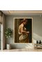 Elegant Woman Profile Canvas, Soft Light Portrait Wall Art, Classic Draped Fabric Canvas, Feminine Beauty Home Decoration 40x60 cm Gallery wrapped Ready to Hang - 3