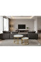Coffee Table Set of 2, Metal Frame Round Coffee Table And Marble Top, Space Saving Home/Dining/Office/Living 70cm*45/50cm*38cm - 3