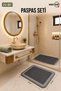 Non-Slip Bathroom Shower Mat Set of 2 - Quick Water Drain Shower Mat and Magic Water Absorbing Mat for in Front of Sink - 2