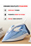 Steam Iron 2200W | Ceramic Soleplate | Anti-Drip Function | Vertical Steam | Smart Auto Shut-Off | Powerful & Smooth Ironing Performance | 2-Year | OG51SI | Blue
