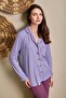 New Season Women's Lilac Front-Buttoned Special Design Maternity Pajama Set - 4