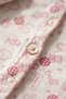 Mila Soft Safari Pink Animal Figured 100% Cotton Booties Baby Pajama Set - Soft Textured 2-Piece Set - 3