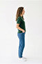 Women's Khaki Regular Full-Fit Cotton Combed Cotton Crew Neck T-Shirt - 5
