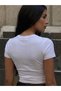 Women's White Slim Crop T-Shirt - Everything Is Great Printed 100% Cotton Crew Neck Crop T-Shirt - 2