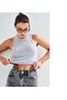İts Basic Women's Halter Neck Slim Ribbed Camisole Crop Top