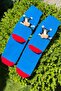 Unisex Navy Blue Cat Patterned Pompom Socks - 4