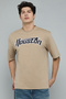 Typography Print T-Shirt with Crew Neck and Short Sleeves