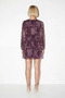 Women's Double Breasted Collar Long Sleeve Floral Pattern Lined Chiffon Mini Dress Belted Casual Comfortable Modern - 5