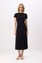 Women's Midi Length Crew Neck Short Sleeve Shift Cut Silky Interlock Knitted Dress Casual Daily Modern - 4