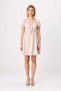 Women Short Sleeve Balloon Sleeve Mini Skater Dress Keyhole Neckline Lined Woven Daily Casual Modern - 4
