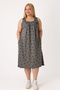 Women's Plus Size Polka Dot Sleeveless Cotton Dress with Pockets
