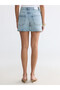 Blue Regular Fit Women's Jean Shorts - 4