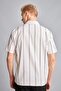 100% Cotton Striped Short Sleeve Ecru Shirt G4151Ax26Sm - 4