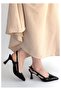 Bellamor Women's Patent Leather Pointed Toe Goblet Heeled Slingback Shoes - 3