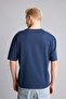 100% Cotton Boxy Fit Crew Neck Printed Short Sleeve Navy Blue T-Shirt H7478Ax26Hs - 5