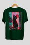 For the Love of Cats 56 Cats Printed Green Oversize T-Shirt 100% Cotton Unisex Cat Lover Premium Design