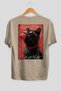 For the Love of Cats 59 Cats Printed Beige Oversize T-Shirt 100% Cotton Unisex Cat Lover Premium Design