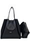 Black, Soft Textured, Casual, Puppy-Style, Large Volume, Shopper, Women's Shoulder Bag