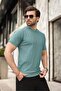 Men's Turquoise Knitwear T-Shirt 5684 - 3