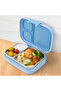 Premium Stainless Steel Lunch Box 710ml – Leakproof 3-Compartment Lunch Box for Kids, Blue - 6