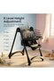 High Chair for Baby 6 to 18 Months | Adjustable Baby Feeding Chair with Reclining Backrest (Black) - 3