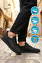 Premium Black Genuine Leather Comfortable Sole Men's Casual Shoes 2299 m - 2