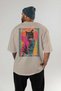 For the Love of Cats 72 Cats Printed Beige Oversize T-Shirt 100% Cotton Unisex Cat Lover Premium Design - 4
