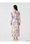 Two Mt Shop Quality High-Neck Tie-Dye Patterned Belted Dress - 4