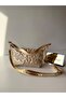 Women's Gold Glitter Star Embossed Mini Shoulder Bag - Stylish Baguette Bag for Daily Use - 2