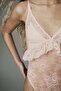 Frill-trimmed lace thong body - 4