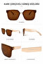 Women's Brown Glass Brown Frame Oversize Sunglasses - 3
