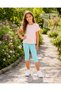 3-Pack Knee-Length Combed Cotton Girls' Skirt Underdress Capri Leggings - 2