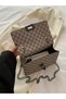 Fashionable Solid Color Luxury Shoulder Bag Elegant Vintage Print Purse Pu Crossbody Bag Daily Women's Bag - 2