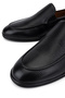 Men's Genuine Leather Black Loafer Shoes - 3