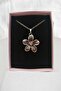 Brown Pearlescent 5-Petal Flower Women's Necklace (45+5cm) - 2
